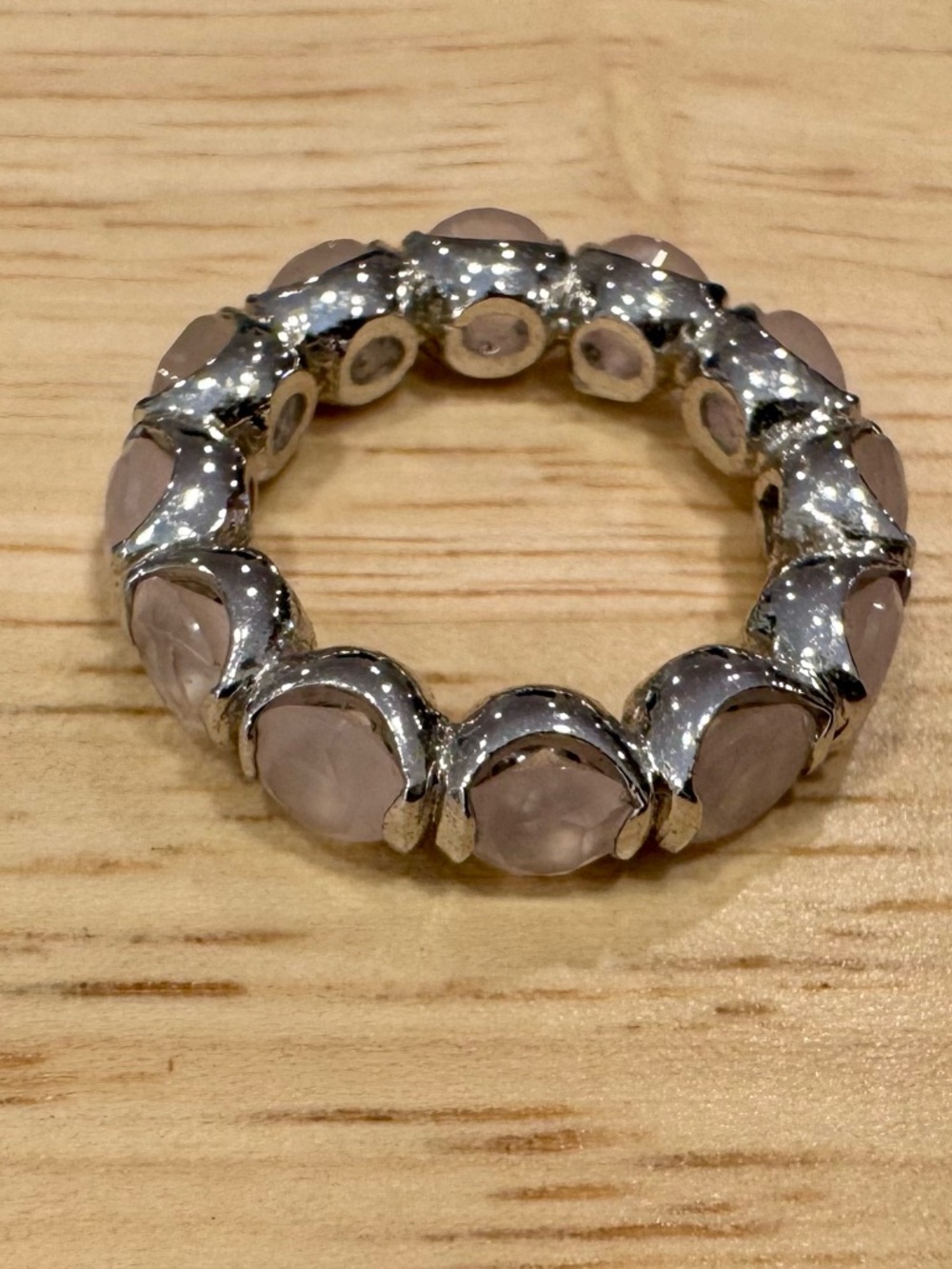 ✨ Radiate Love & Light: Rose Quartz Eternity Band ✨